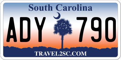 SC license plate ADY790