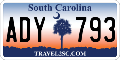 SC license plate ADY793