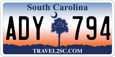 SC license plate ADY794