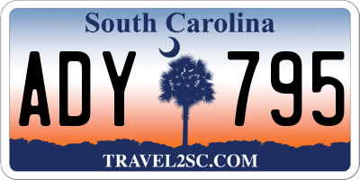SC license plate ADY795