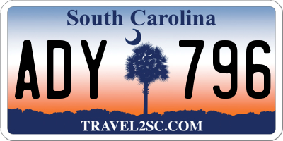 SC license plate ADY796