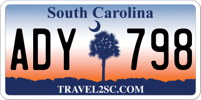 SC license plate ADY798
