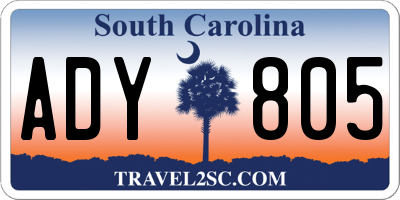 SC license plate ADY805