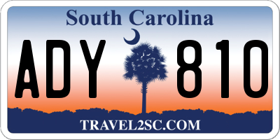 SC license plate ADY810