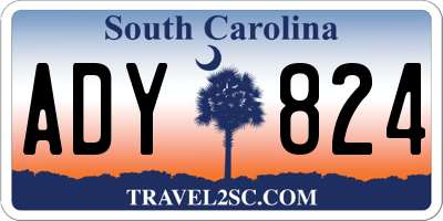 SC license plate ADY824