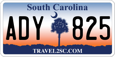 SC license plate ADY825