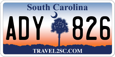 SC license plate ADY826