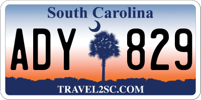 SC license plate ADY829