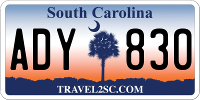 SC license plate ADY830