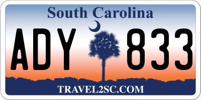 SC license plate ADY833