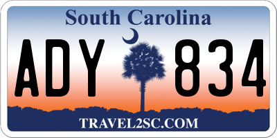 SC license plate ADY834