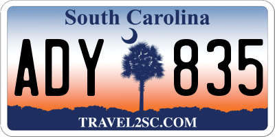 SC license plate ADY835