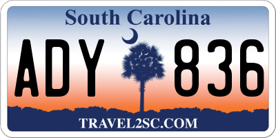 SC license plate ADY836