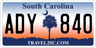 SC license plate ADY840