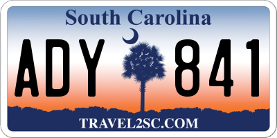 SC license plate ADY841