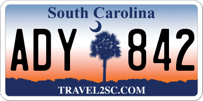 SC license plate ADY842