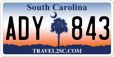 SC license plate ADY843