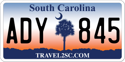 SC license plate ADY845