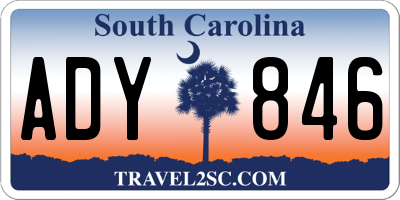 SC license plate ADY846