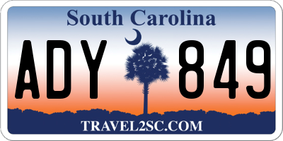 SC license plate ADY849