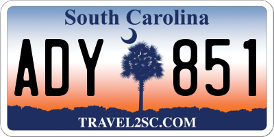SC license plate ADY851