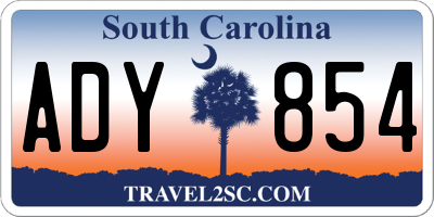 SC license plate ADY854