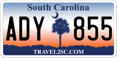 SC license plate ADY855