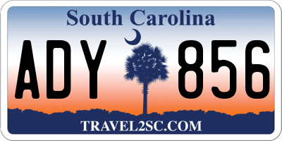SC license plate ADY856