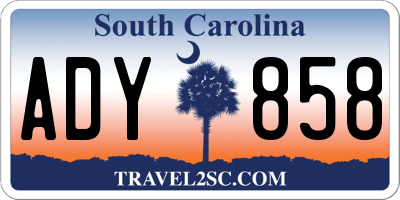 SC license plate ADY858