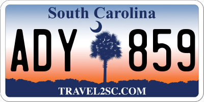 SC license plate ADY859
