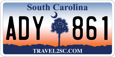 SC license plate ADY861