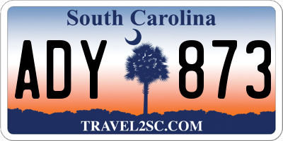 SC license plate ADY873