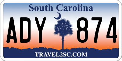 SC license plate ADY874