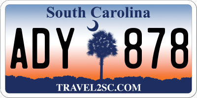 SC license plate ADY878