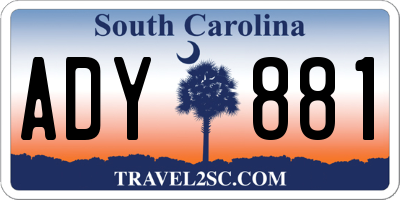 SC license plate ADY881
