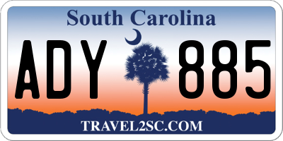 SC license plate ADY885