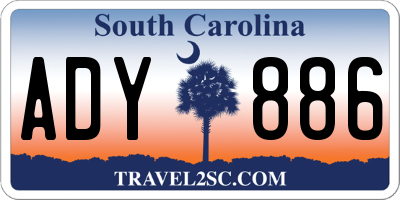 SC license plate ADY886