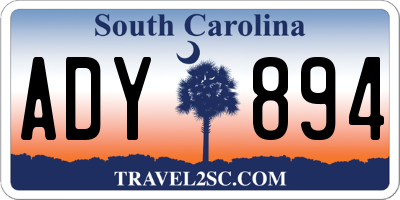 SC license plate ADY894