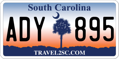 SC license plate ADY895