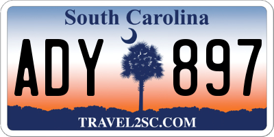 SC license plate ADY897