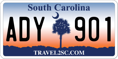 SC license plate ADY901