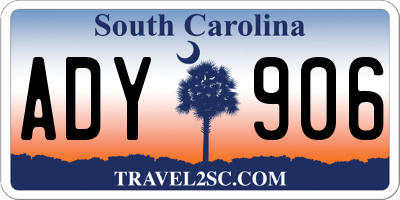 SC license plate ADY906