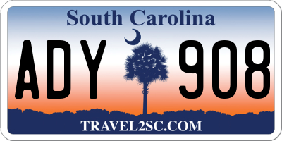 SC license plate ADY908