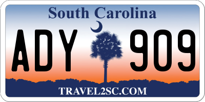 SC license plate ADY909