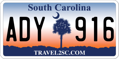 SC license plate ADY916