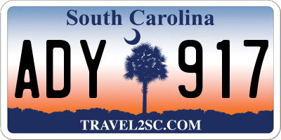 SC license plate ADY917