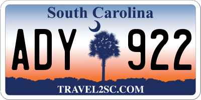 SC license plate ADY922
