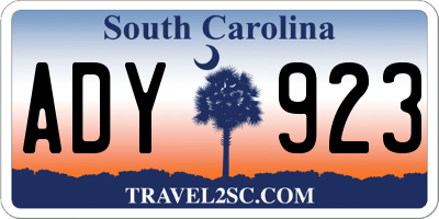 SC license plate ADY923