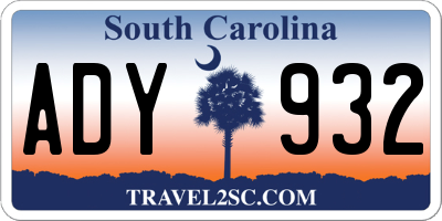 SC license plate ADY932