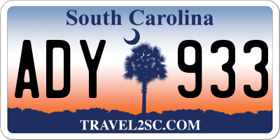 SC license plate ADY933